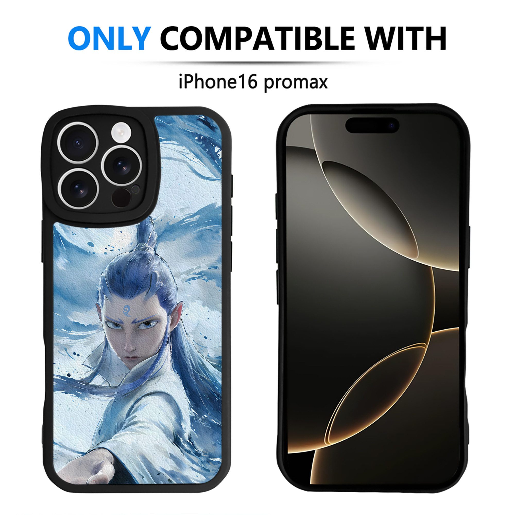 （画像用） Ne Zha 2 ナタ 魔童の大暴れ 【iPhone 16シリーズ対応】シリコンスマホケース（レザー調） 材質：シリコン